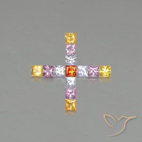 1.89ctw 天然 彩色 蓝宝石, 正方形, VVS-VS