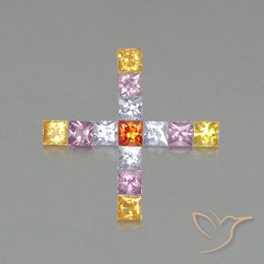 1.89克拉天然蓝宝石，正方形，VVS-VS