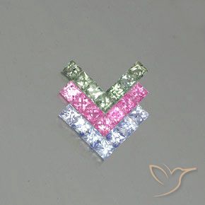 2.64ctw 天然 彩色 蓝宝石, 正方形, VVS-VS