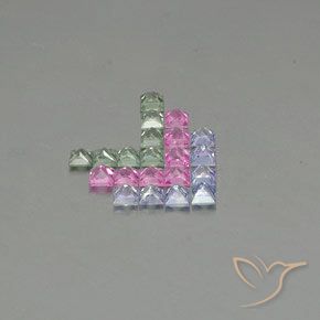 2.64克拉天然蓝宝石，正方形，VVS-VS