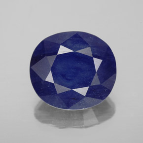 7.29克拉天然蓝宝石，椭圆形切割，12.2×11.1毫米，SI