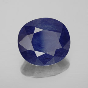 7.29克拉天然蓝宝石，椭圆形切割，12.2×11.1毫米，SI