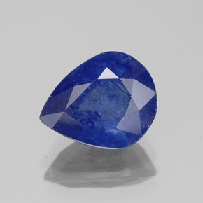 3.54克拉天然蓝宝石，梨形，10.3×8.4毫米，SI
