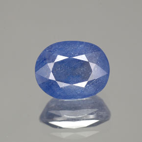 2.93克拉天然蓝宝石，椭圆形切割，8.9×7毫米，SI-I1