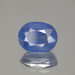 2.93克拉天然蓝宝石，椭圆形切割，8.9×7毫米，SI-I1