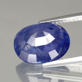 8.36克拉天然蓝宝石，椭圆形切割，12.6×9.8毫米，SI