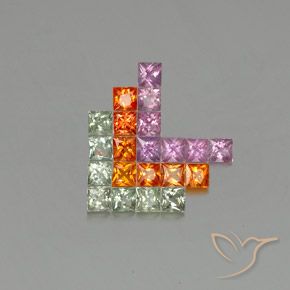 3.25克拉天然蓝宝石，正方形，VVS-VS