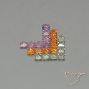 3.25克拉天然蓝宝石，正方形，VVS-VS