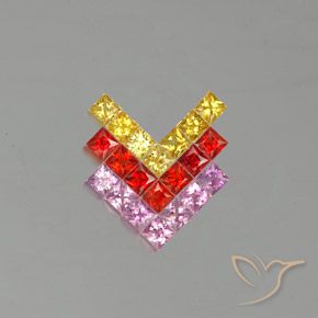 2.72ctw 天然 彩色 蓝宝石, 正方形, VVS-VS