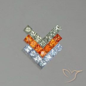 2.90ctw 天然 彩色 蓝宝石, 正方形, VVS-VS