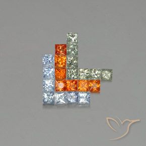 2.90克拉天然蓝宝石，正方形，VVS-VS