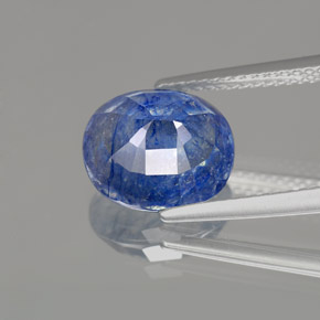 5.36克拉天然蓝宝石，椭圆形切割，10.6×9.4毫米，SI