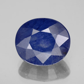 7.03克拉天然蓝宝石，椭圆形切割，11.8×10.2毫米，SI