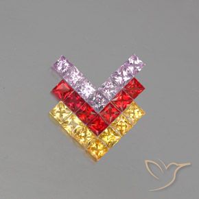 3.05ctw 天然 彩色 蓝宝石, 正方形, VVS-VS