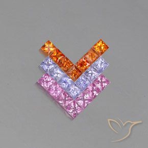 3.22ctw 天然 彩色 蓝宝石, 正方形, VVS-VS
