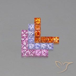 3.22克拉天然蓝宝石，正方形，VVS-VS