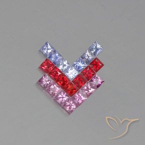 2.71ctw 天然 彩色 蓝宝石, 正方形, VVS-VS