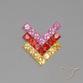3.09ctw 天然 彩色 蓝宝石, 正方形, VVS-VS