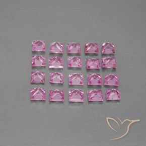 3.45天然粉色蓝宝石，方形，2.9×2.8毫米，VVS-VS
