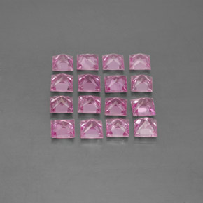 3.76天然粉色蓝宝石，方形，3.4×3.3毫米，VVS-VS