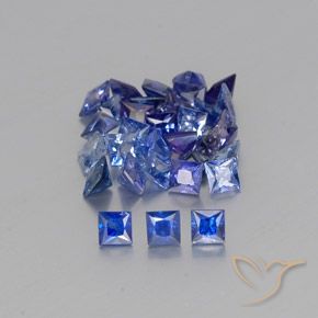 4.36天然蓝宝石，方形，2.8×2.7毫米，VVS-VS