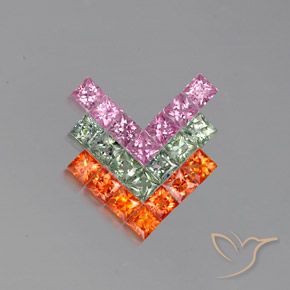3.43ctw 天然 彩色 蓝宝石, 正方形, VVS-VS
