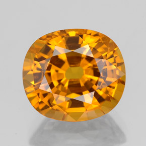 3.84克拉天然黄金色蓝宝石，椭圆形切割，9.4×8.4毫米，VS-SI