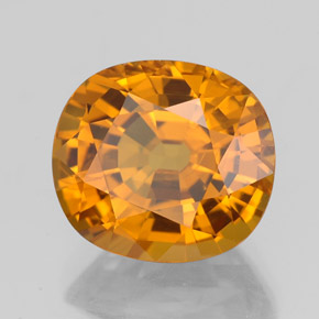 3.84克拉天然黄金色蓝宝石，椭圆形切割，9.4×8.4毫米，VS-SI