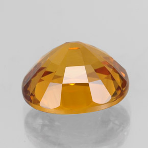 3.84克拉天然黄金色蓝宝石，椭圆形切割，9.4×8.4毫米，VS-SI