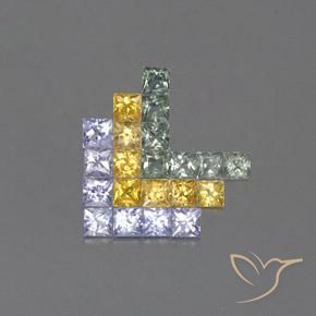 3.08克拉天然蓝宝石，正方形，VVS-VS