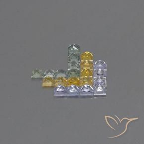 3.08克拉天然蓝宝石，正方形，VVS-VS