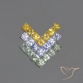 3.14ctw 天然 彩色 蓝宝石, 正方形, VVS-VS
