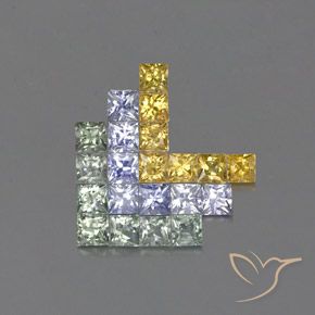 3.14克拉天然蓝宝石，正方形，VVS-VS
