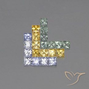 3.12克拉天然蓝宝石，正方形，VVS-VS
