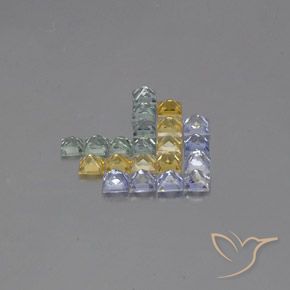 3.12克拉天然蓝宝石，正方形，VVS-VS