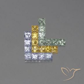 2.78克拉天然蓝宝石，正方形，VVS-VS