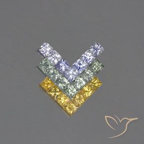2.84ctw 天然 彩色 蓝宝石, 正方形, VVS-VS
