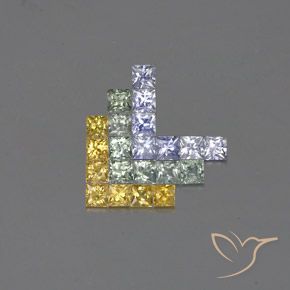 2.84克拉天然蓝宝石，正方形，VVS-VS