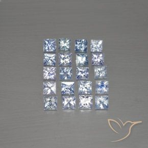 3.13ctw 天然 浅紫蓝色 蓝宝石, 正方形, VVS-VS