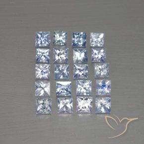 3.13克拉天然蓝宝石，正方形，VVS-VS