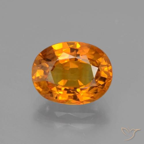 3.65ct 天然 深橙色 蓝宝石, 椭圆形, VS-SI