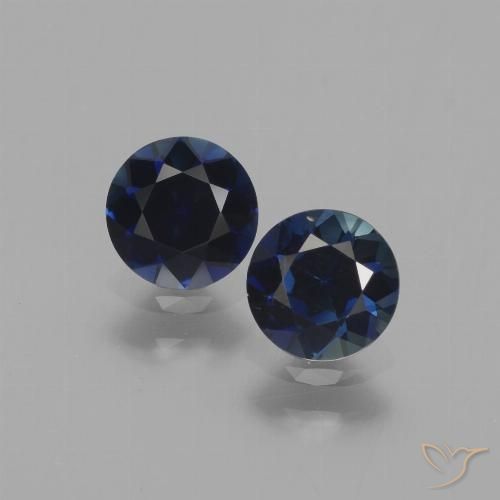 裸蓝宝石0.83ct 暮光蓝蓝宝石出售宝石, 经认证的蓝宝石来自马达加斯加, 天然宝石, 圆形的5.5 mm (标准化)