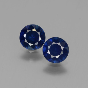 0.99克拉天然蓝宝石，圆形切割，VS