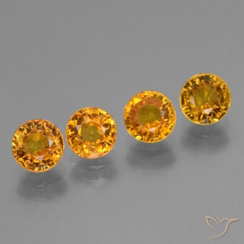 2.80ctw 天然 黄金色 蓝宝石, 圆形的, VVS-VS