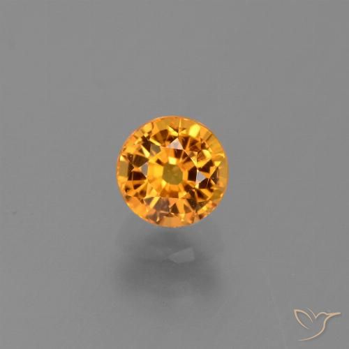 0.84ct 天然 黄金色 蓝宝石, 圆形的, VS