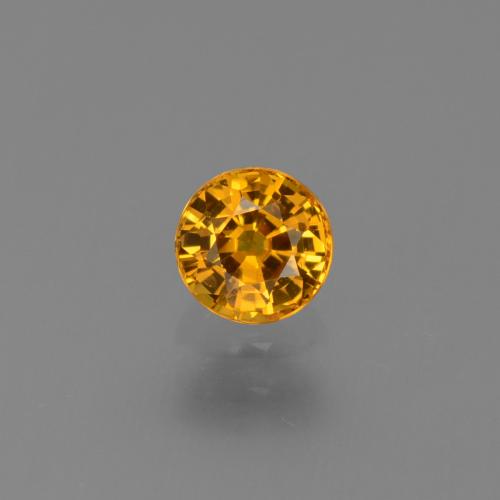 0.68ct 天然 中橙 蓝宝石, 圆形的, VS