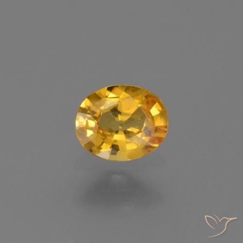 0.68ct 天然 深金色 蓝宝石, 椭圆形, VS