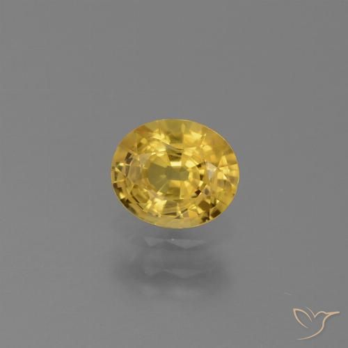 0.76ct 天然 金色 蓝宝石, 椭圆形, VS