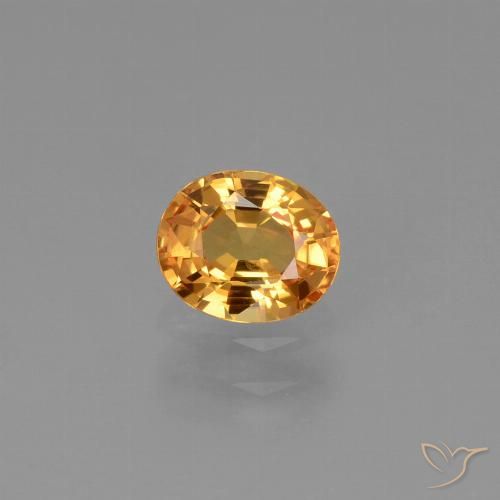 0.79ct 天然 橙金 蓝宝石, 椭圆形, VS