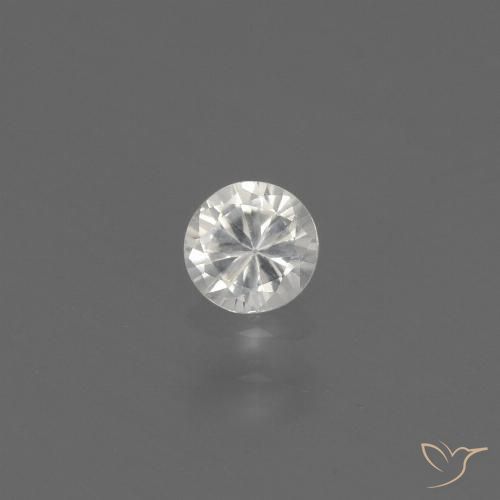 0.37ct 天然 白色 蓝宝石, 圆形的, VS